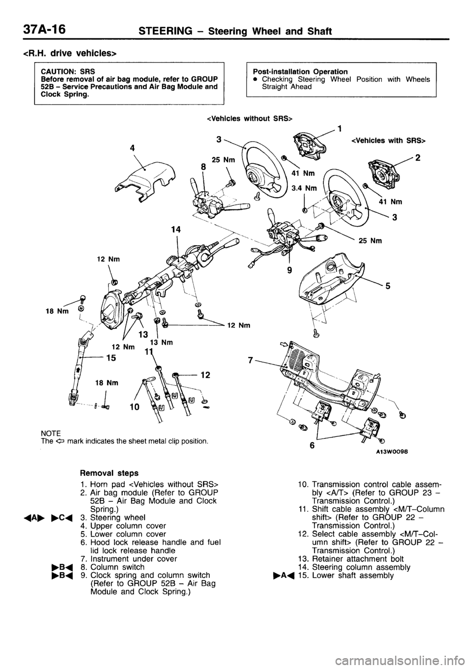 MITSUBISHI L400 1995  Workshop  Service Repair Manual 