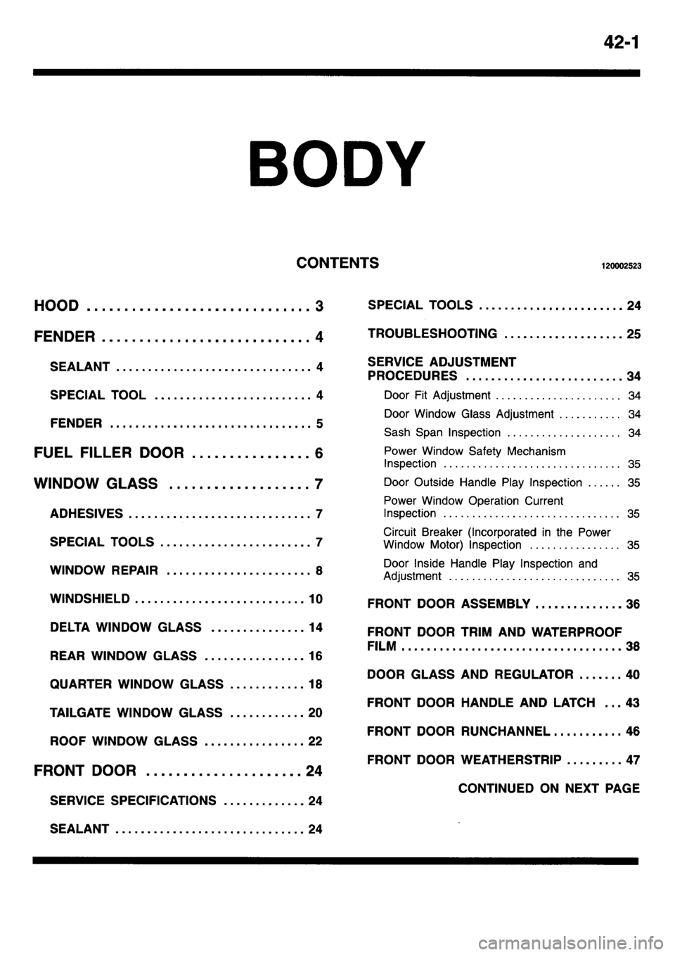 MITSUBISHI L400 1995  Workshop  Service Repair Manual 