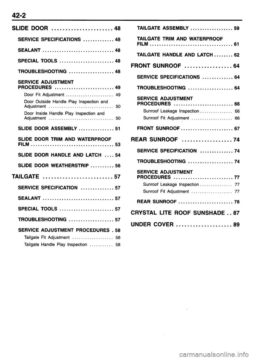 MITSUBISHI L400 1995  Workshop  Service Repair Manual 