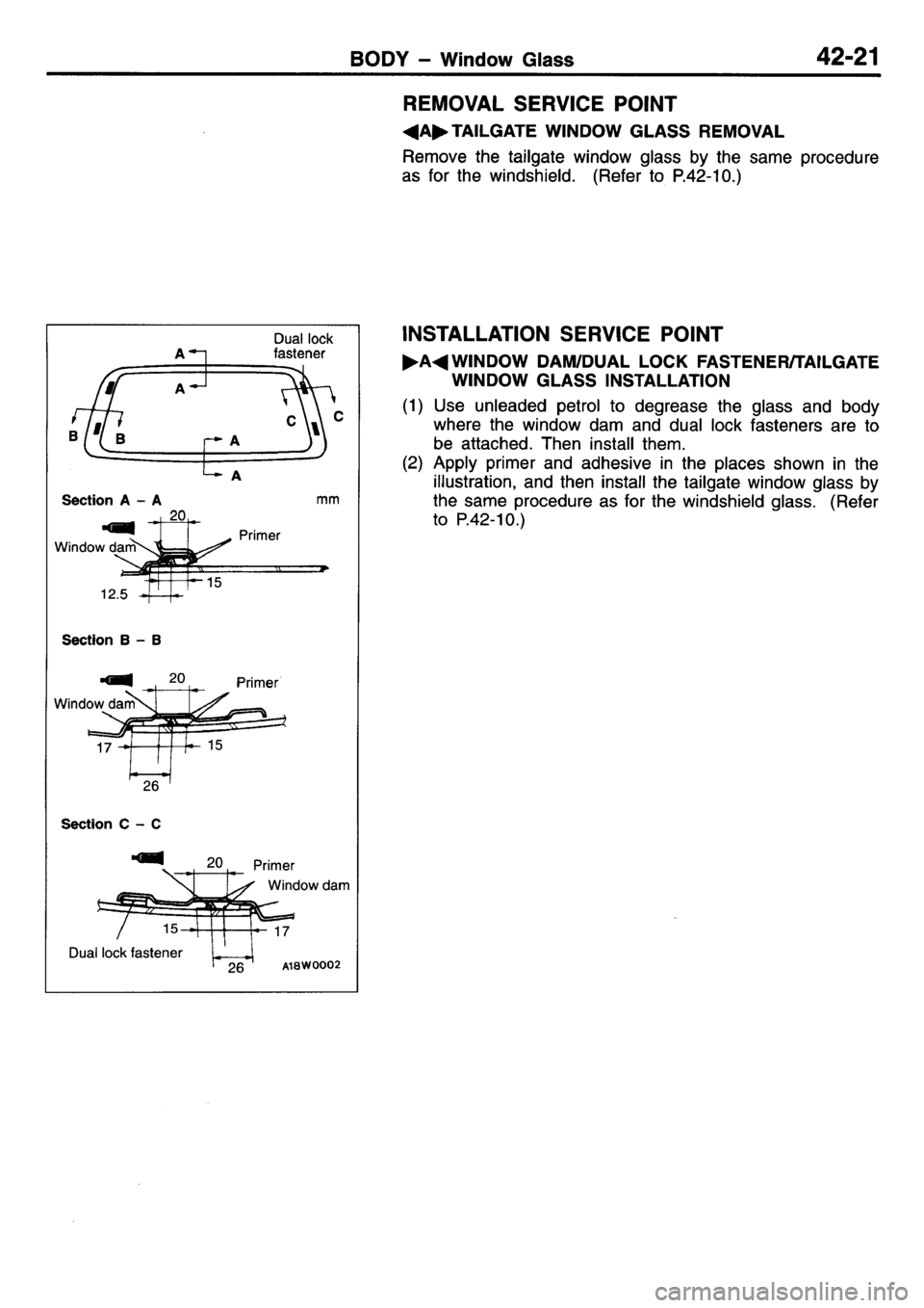 MITSUBISHI L400 1995  Workshop  Service Repair Manual 
