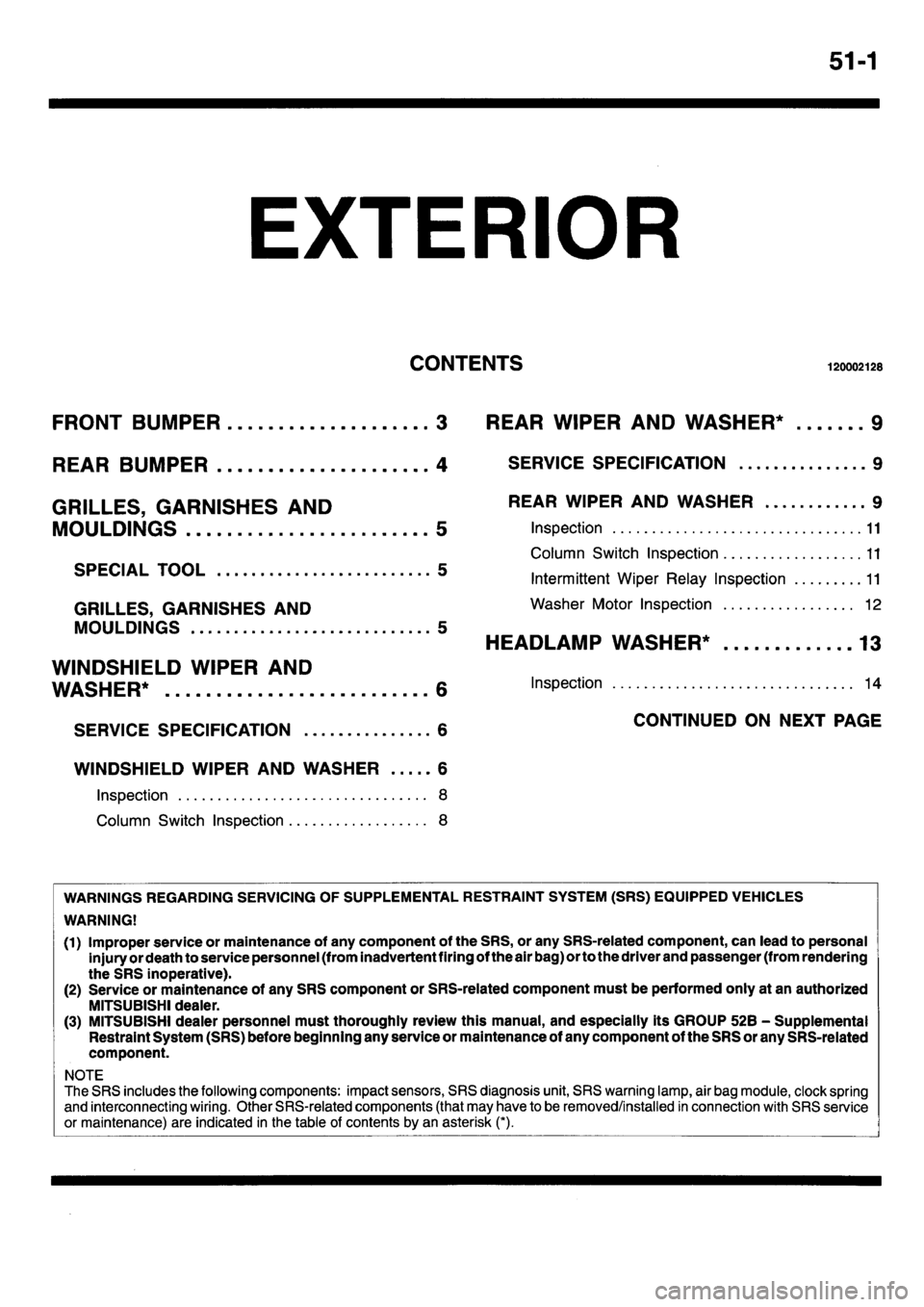 MITSUBISHI L400 1995  Workshop  Service Repair Manual 