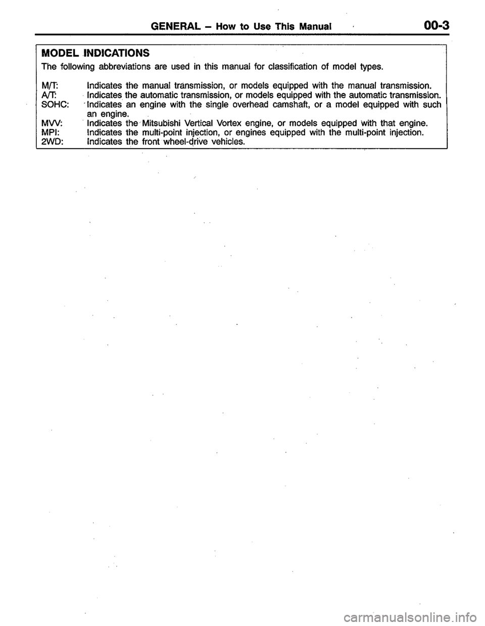 MITSUBISHI LANCER 1996 Workshop Service Repair Manual MITSUBISHI LANCER 1996 Workshop Service Repair Manual