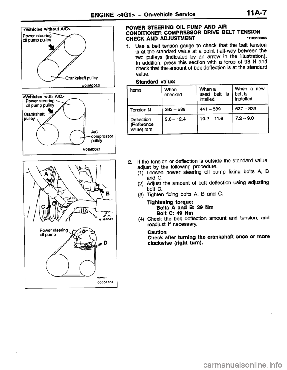 MITSUBISHI LANCER 1996 Workshop Service Service Manual MITSUBISHI LANCER 1996 Workshop Service Service Manual