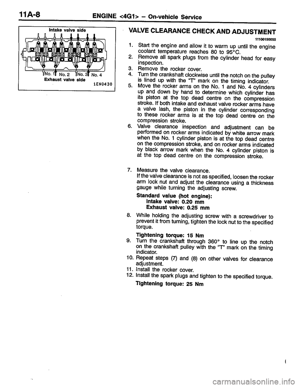MITSUBISHI LANCER 1996 Workshop Service Service Manual MITSUBISHI LANCER 1996 Workshop Service Service Manual