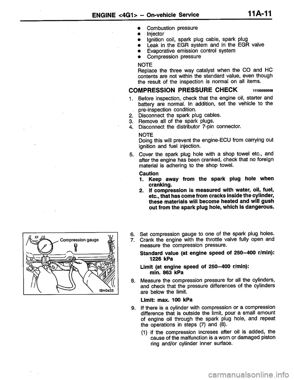 MITSUBISHI LANCER 1996 Workshop Service Service Manual MITSUBISHI LANCER 1996 Workshop Service Service Manual