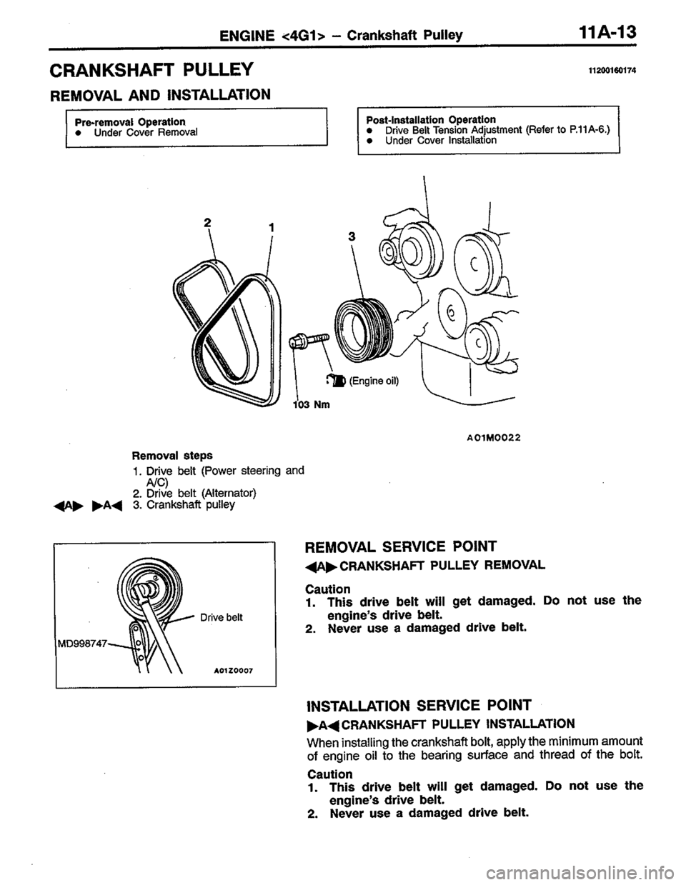 MITSUBISHI LANCER 1996 Workshop Service Service Manual MITSUBISHI LANCER 1996 Workshop Service Service Manual