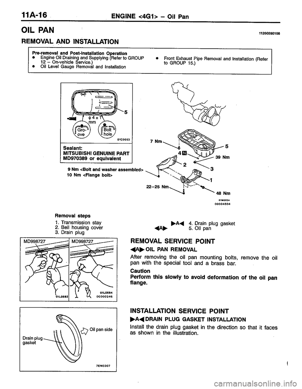 MITSUBISHI LANCER 1996 Workshop Service Service Manual MITSUBISHI LANCER 1996 Workshop Service Service Manual