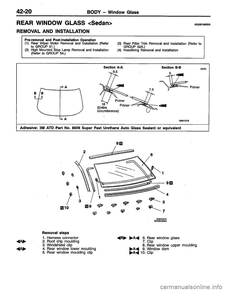 MITSUBISHI LANCER 1996  Workshop  Service Repair Manual 