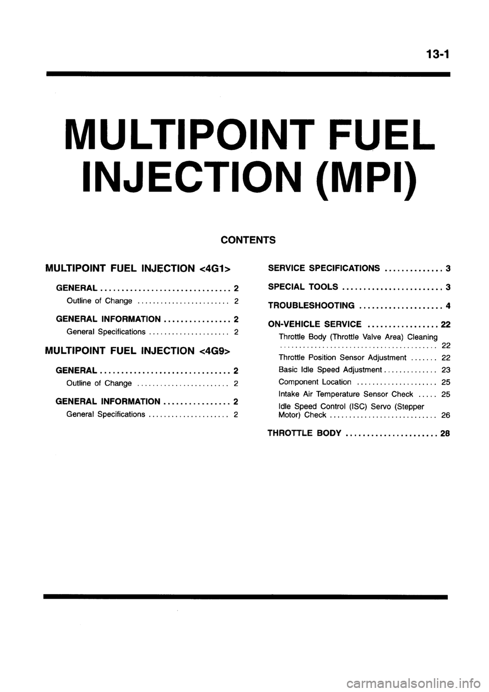 MITSUBISHI LANCER 2000  Workshop Manual Suplement 