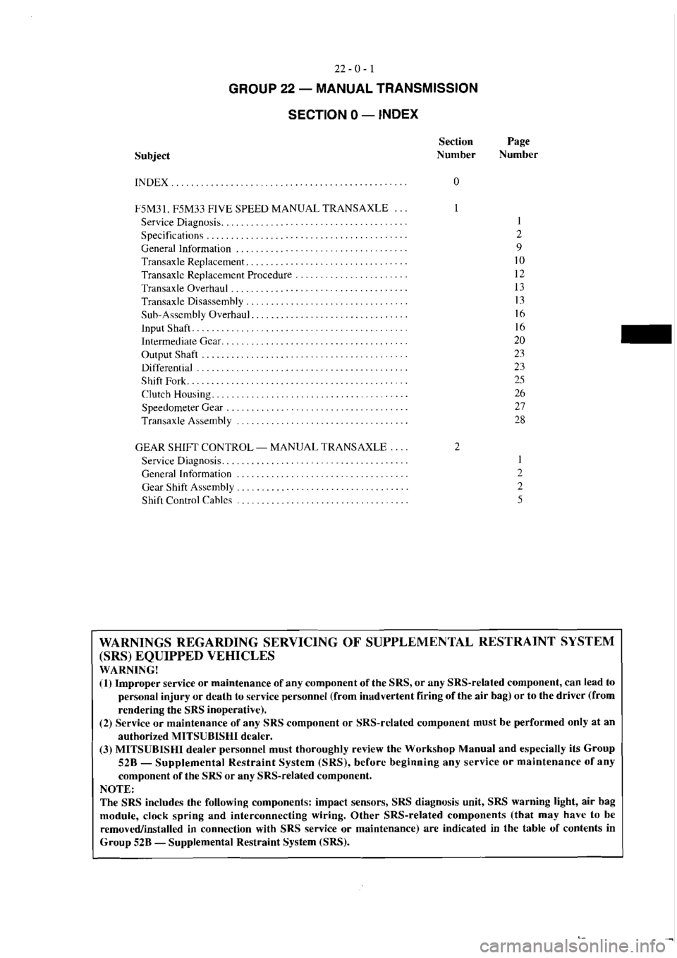 MITSUBISHI MAGNA 2005 Workshop Manual MITSUBISHI MAGNA 2005 Workshop Manual