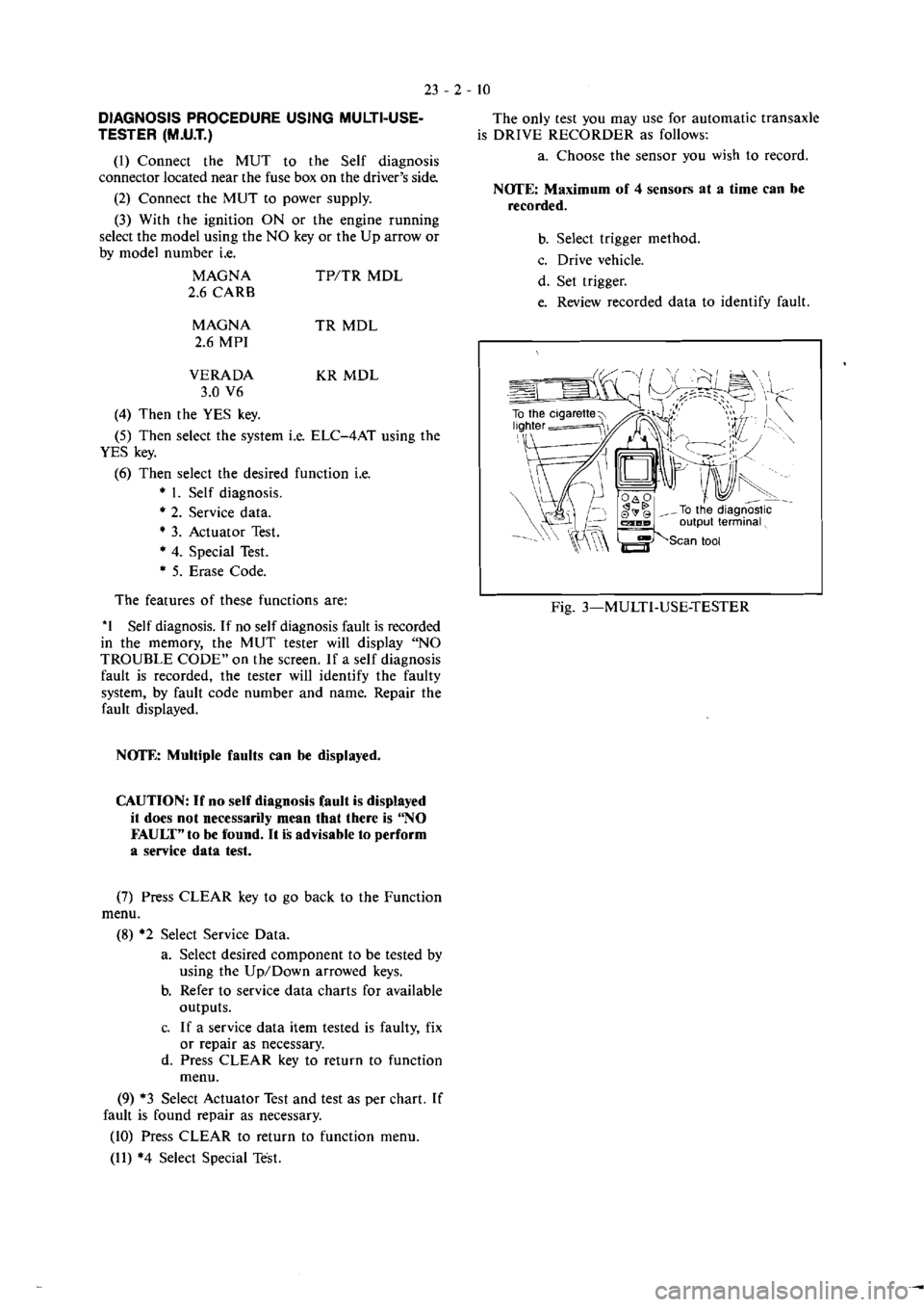 MITSUBISHI MAGNA 2005 Workshop Manual MITSUBISHI MAGNA 2005 Workshop Manual