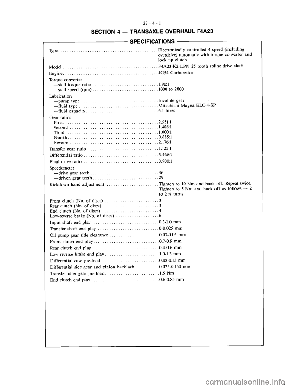 MITSUBISHI MAGNA 2005 Workshop Manual MITSUBISHI MAGNA 2005 Workshop Manual