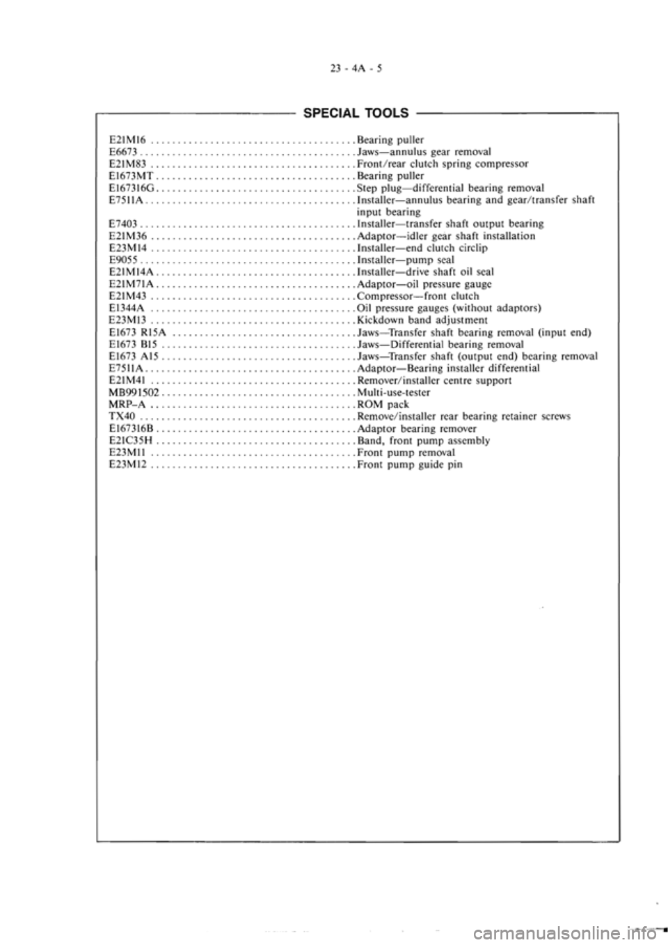 MITSUBISHI MAGNA 2005  Workshop Manual 