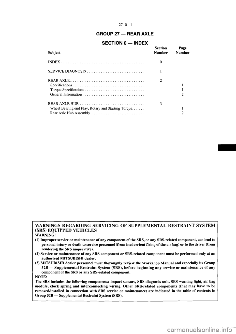 MITSUBISHI MAGNA 2005 Workshop Manual MITSUBISHI MAGNA 2005 Workshop Manual