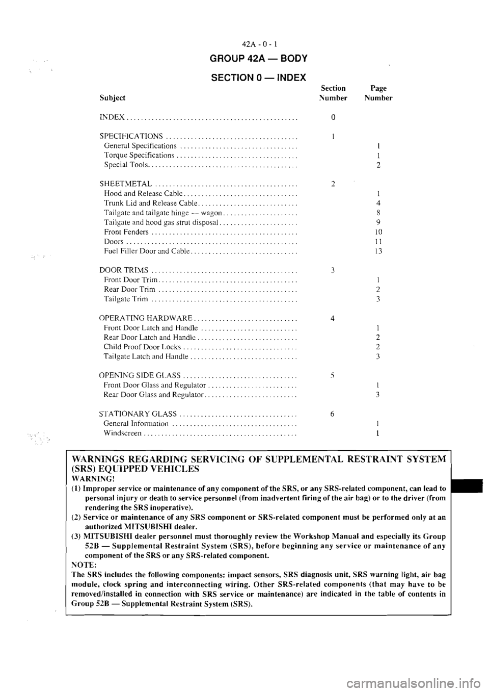 MITSUBISHI MAGNA 2005 Workshop Manual MITSUBISHI MAGNA 2005 Workshop Manual
