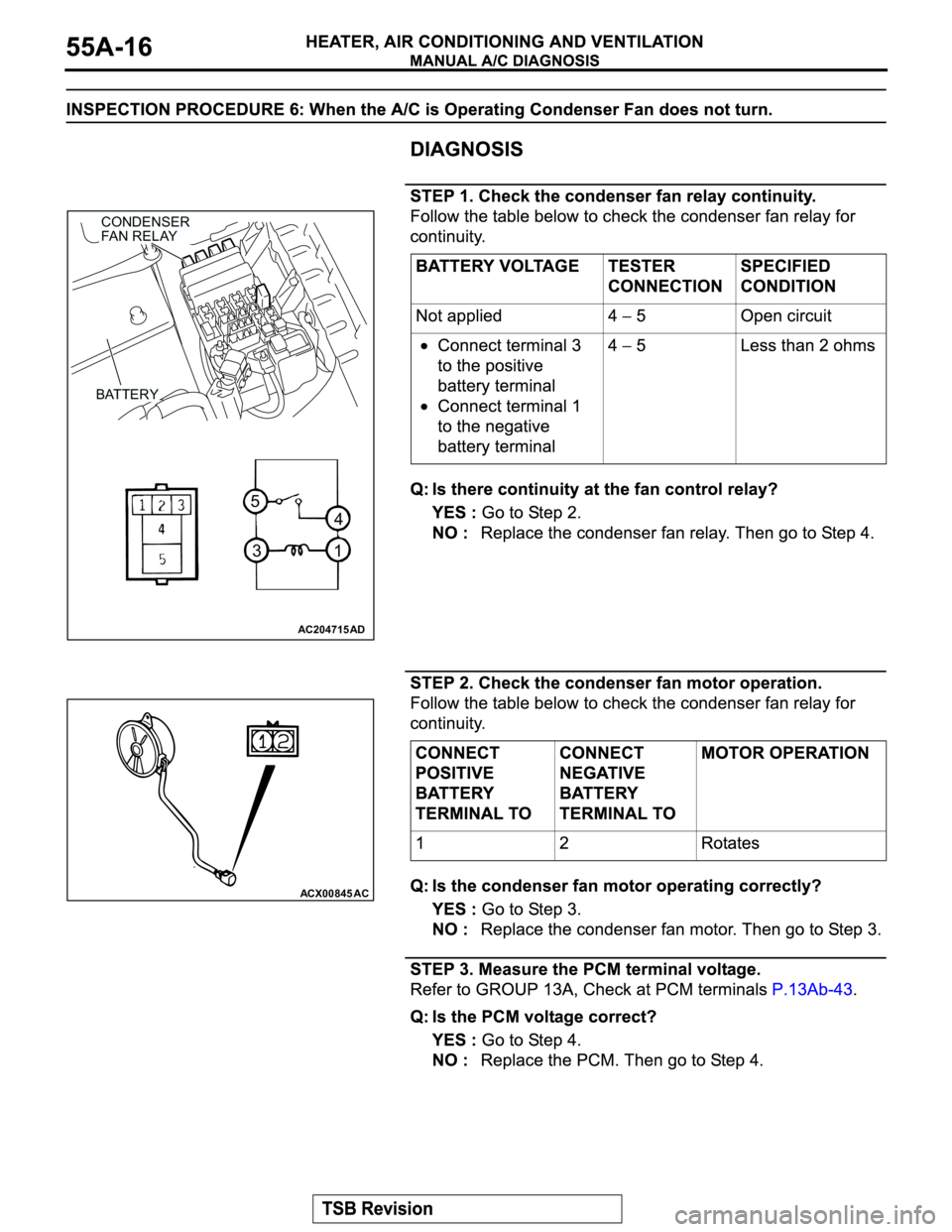 MITSUBISHI MONTERO 2003 Service Repair Manual AC204715
31
4
5
AD
CONDENSER
FA N R EL AY
BATTERY
ACX00845 AC MITSUBISHI MONTERO 2003 Service Repair Manual AC204715
31
4
5
AD
CONDENSER
FA N R EL AY
BATTERY
ACX00845 AC