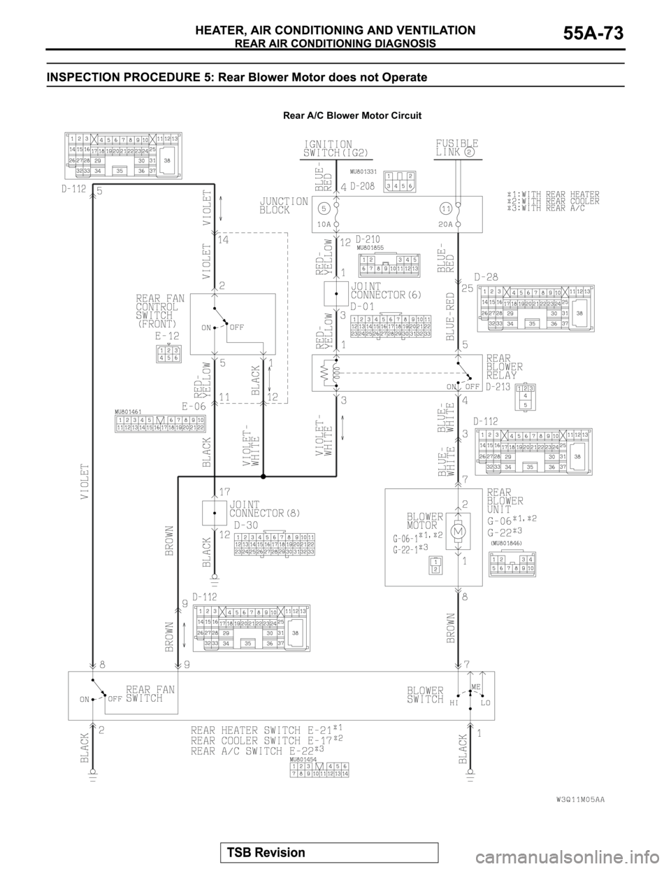 MITSUBISHI MONTERO 2003  Service Repair Manual Rear A/C Blower Motor Circuit 