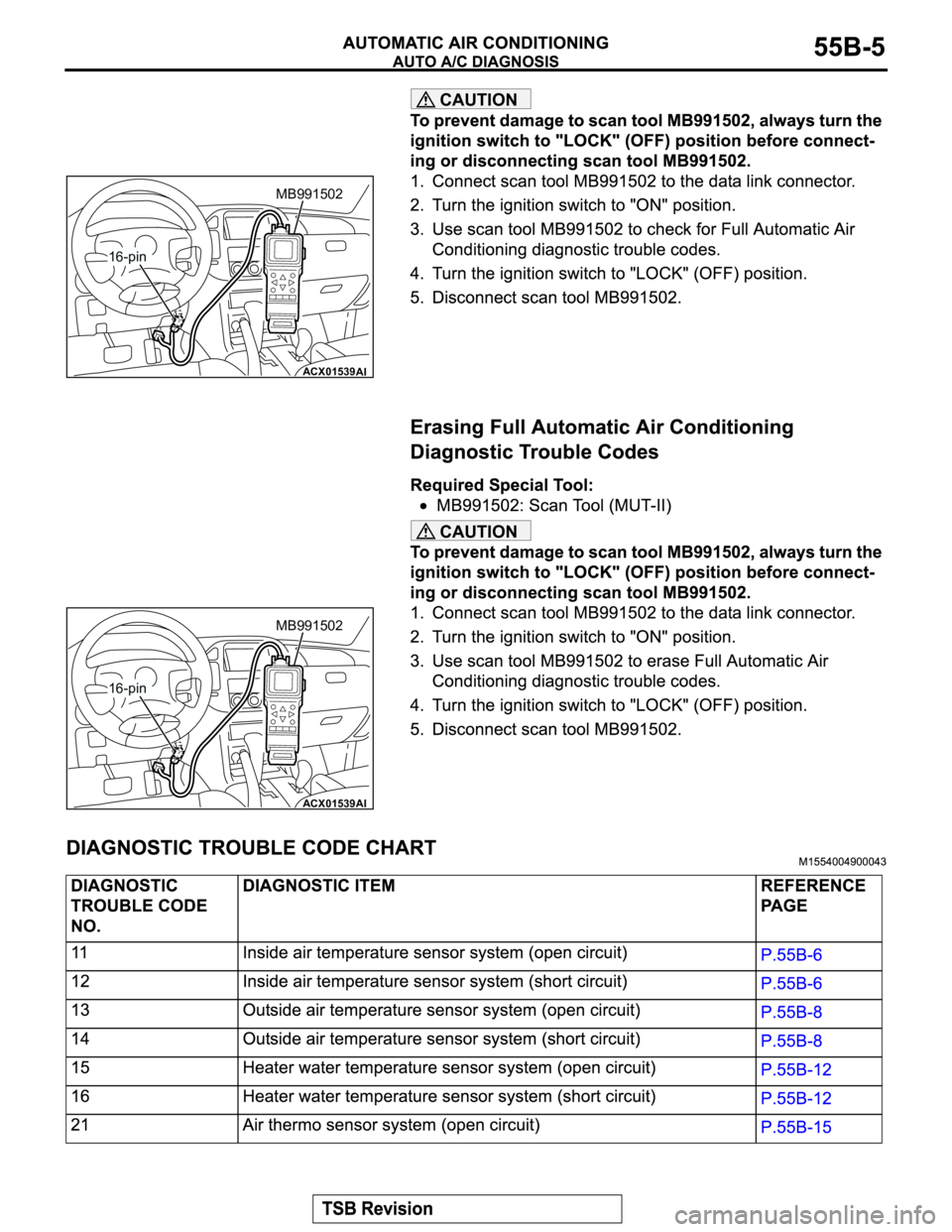 MITSUBISHI MONTERO 2003 Service Repair Manual CAUTION
CAUTION
ACX01539
16-pinMB991502
AI
ACX01539
16-pinMB991502
AI MITSUBISHI MONTERO 2003 Service Repair Manual CAUTION
CAUTION
ACX01539
16-pinMB991502
AI
ACX01539
16-pinMB991502
AI