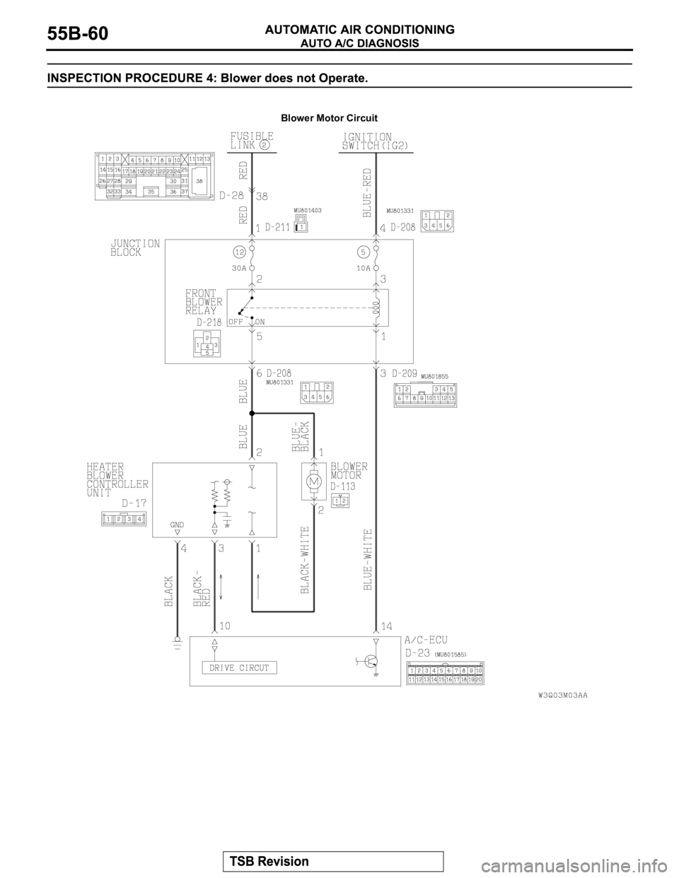 MITSUBISHI MONTERO 2003 Service Repair Manual Blower Motor Circuit MITSUBISHI MONTERO 2003 Service Repair Manual Blower Motor Circuit