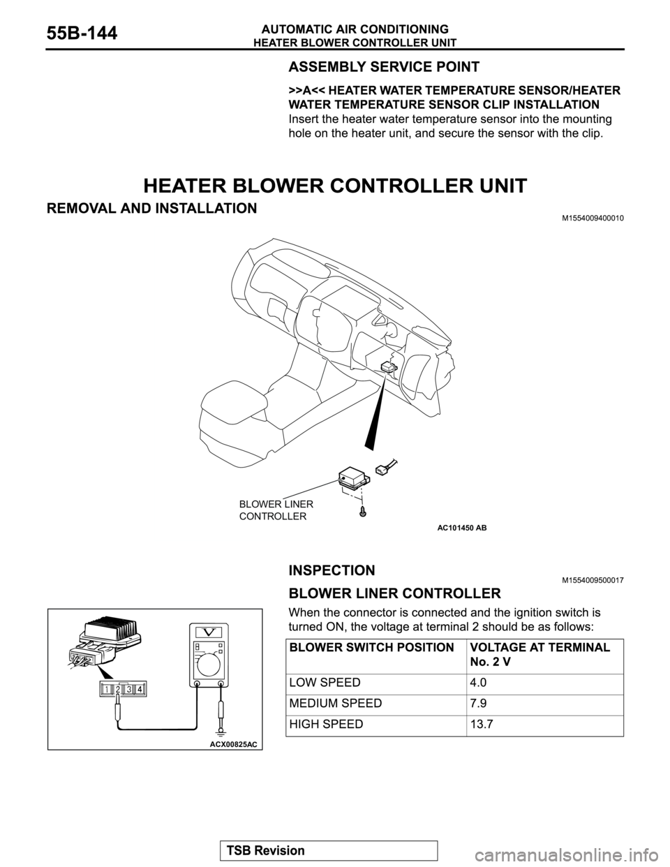 MITSUBISHI MONTERO 2003 Service Repair Manual AC101450
BLOWER LINER
CONTROLLER
AB
ACX00825
AC MITSUBISHI MONTERO 2003 Service Repair Manual AC101450
BLOWER LINER
CONTROLLER
AB
ACX00825
AC