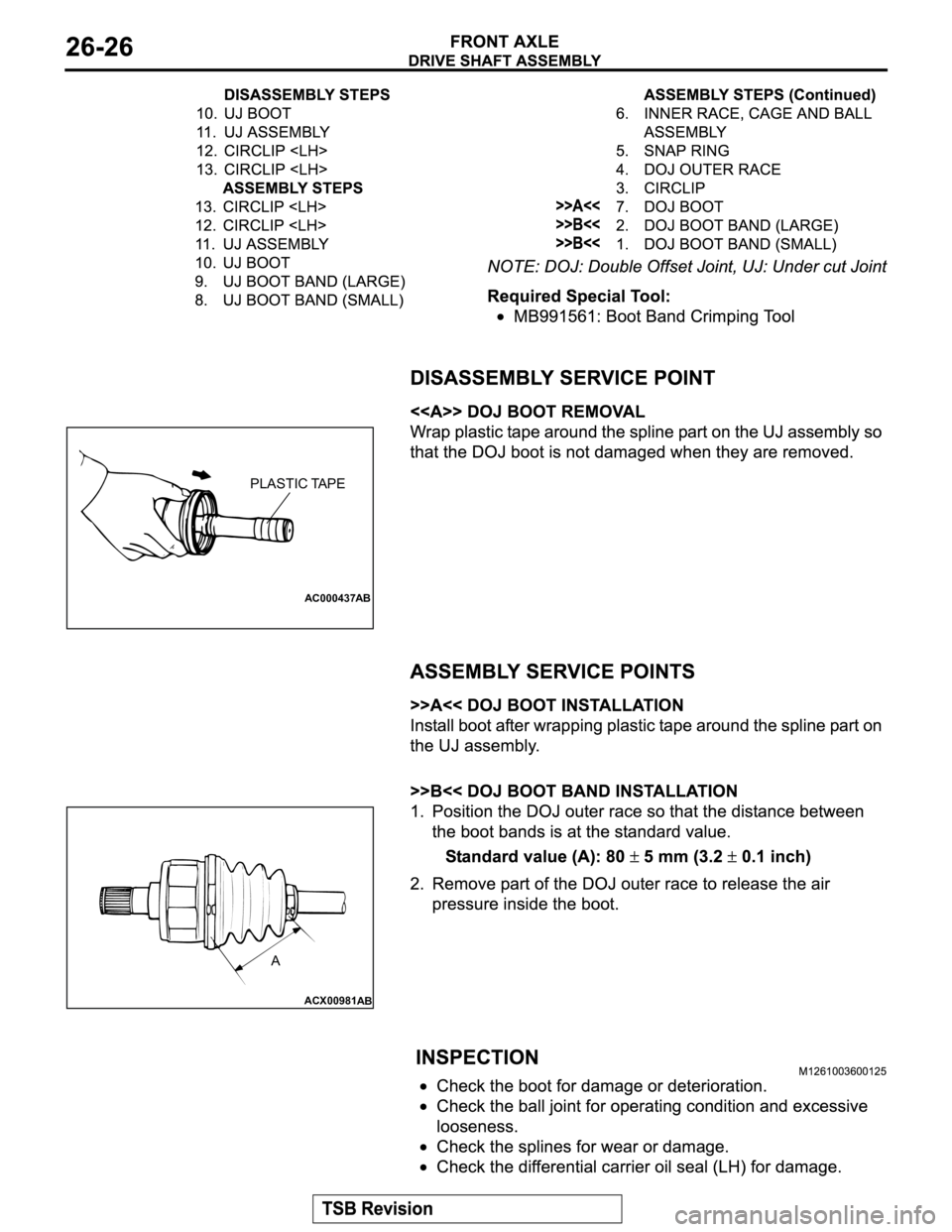 MITSUBISHI MONTERO 2003 Service Repair Manual AC000437AB
PLASTIC TAPE
ACX00981
AB
A MITSUBISHI MONTERO 2003 Service Repair Manual AC000437AB
PLASTIC TAPE
ACX00981
AB
A