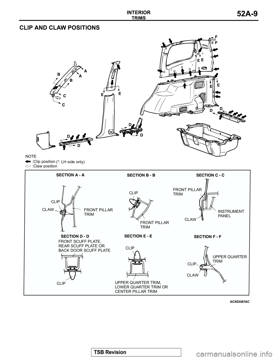 MITSUBISHI MONTERO 2004 Service Repair Manual CLIPCLIP
CLAW
CL AW
CLAW FRONT PILLAR
TRIM
FRONT PILLAR
TRIMFRONT PILLAR
TRIM
INSTRUMENT
PA N E L
FRONT SCUFF PLATE,
REAR SCUFF PLATE OR
BACK DOOR SCUFF PLATE
CLIPCLIP
CLIP
UPPER QUARTER TRIM,
LOWER MITSUBISHI MONTERO 2004 Service Repair Manual CLIPCLIP
CLAW
CL AW
CLAW FRONT PILLAR
TRIM
FRONT PILLAR
TRIMFRONT PILLAR
TRIM
INSTRUMENT
PA N E L
FRONT SCUFF PLATE,
REAR SCUFF PLATE OR
BACK DOOR SCUFF PLATE
CLIPCLIP
CLIP
UPPER QUARTER TRIM,
LOWER