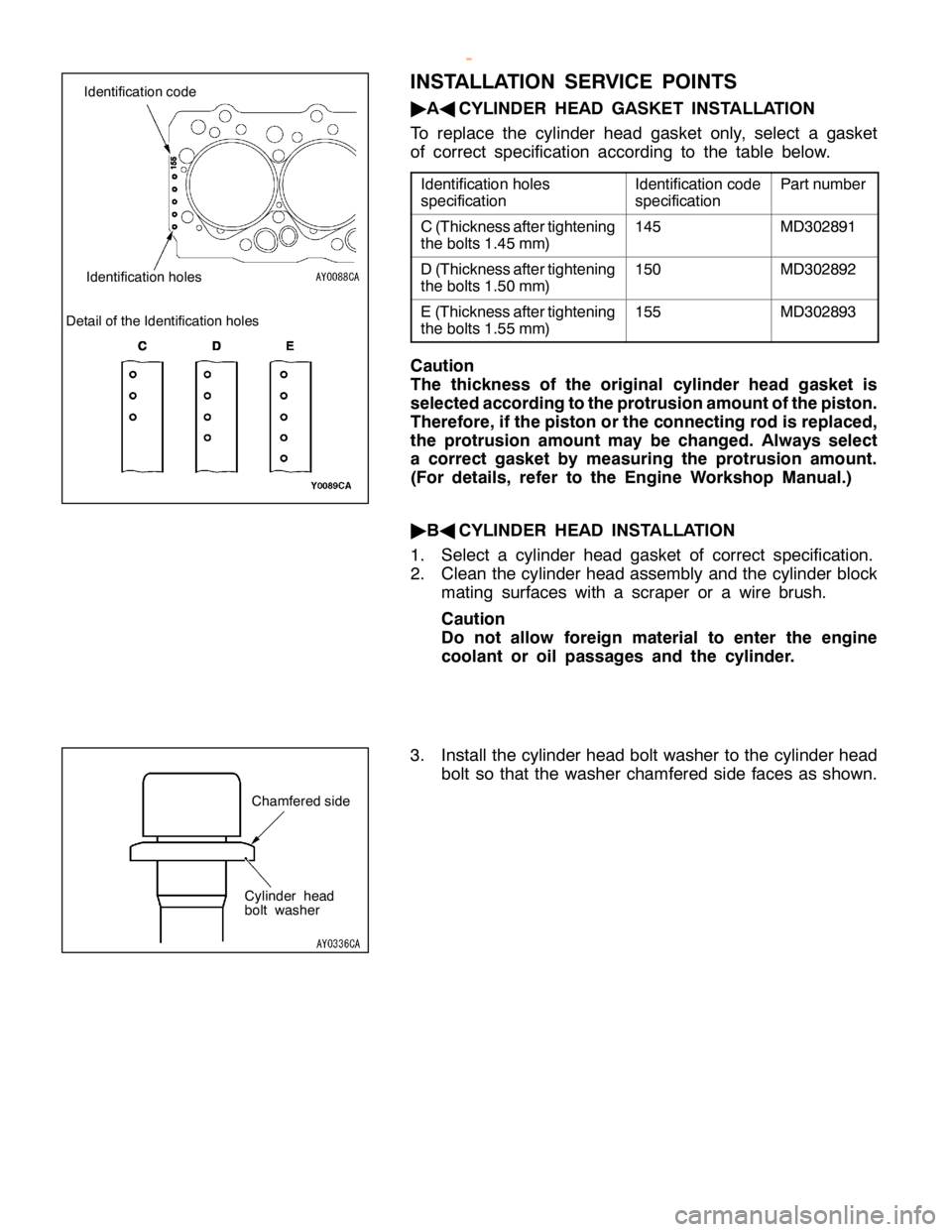 MITSUBISHI MONTERO 2000 Service Repair Manual I
d entif ic a tio n co de
s p ecif ic a tio n P
art n um ber C
(T hic kn ess afte rtig hte nin g
t h e bolt s 1.4 5 m m) 1
45 M
D302891 D
(T hic kn ess afte rtig hte nin g
t h e bolt s 1.5 0 m m) 1
5 MITSUBISHI MONTERO 2000 Service Repair Manual I
d entif ic a tio n co de
s p ecif ic a tio n P
art n um ber C
(T hic kn ess afte rtig hte nin g
t h e bolt s 1.4 5 m m) 1
45 M
D302891 D
(T hic kn ess afte rtig hte nin g
t h e bolt s 1.5 0 m m) 1
5