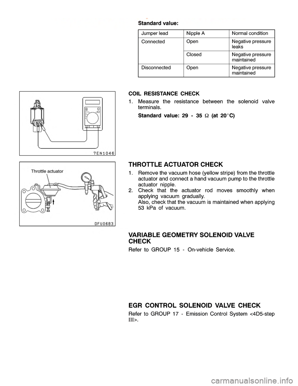 MITSUBISHI MONTERO 2000  Service Repair Manual N
ip ple A N
orm alc o ndit io n C
onnecte d O
pen N
egativ e pre ssu re
l e aks C
lo se d N
egativ e pre ssu re
m ain ta in ed D
is co nnecte d O
pen N
egativ e pre ssu re
m ain ta in ed 