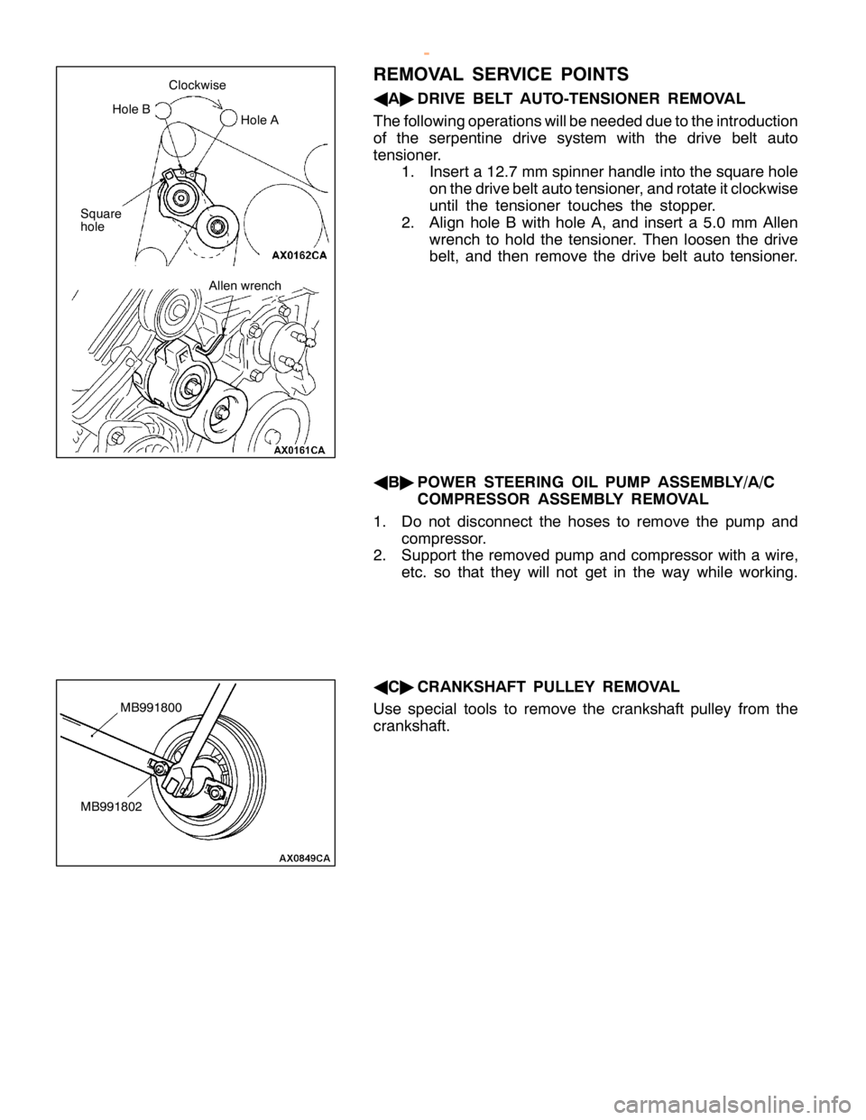 MITSUBISHI MONTERO 2000 Service Manual PDF A
lle n wre nch S
quare
h ole H
ole A C
lo ckw is e M
B991800 M
B991802 w
ww.W ork sh opM an uals .c o .u k
P urc h ased f r o m w ww.W ork sh opM an uals .c o .u k MITSUBISHI MONTERO 2000 Service Manual PDF A
lle n wre nch S
quare
h ole H
ole A C
lo ckw is e M
B991800 M
B991802 w
ww.W ork sh opM an uals .c o .u k
P urc h ased f r o m w ww.W ork sh opM an uals .c o .u k
