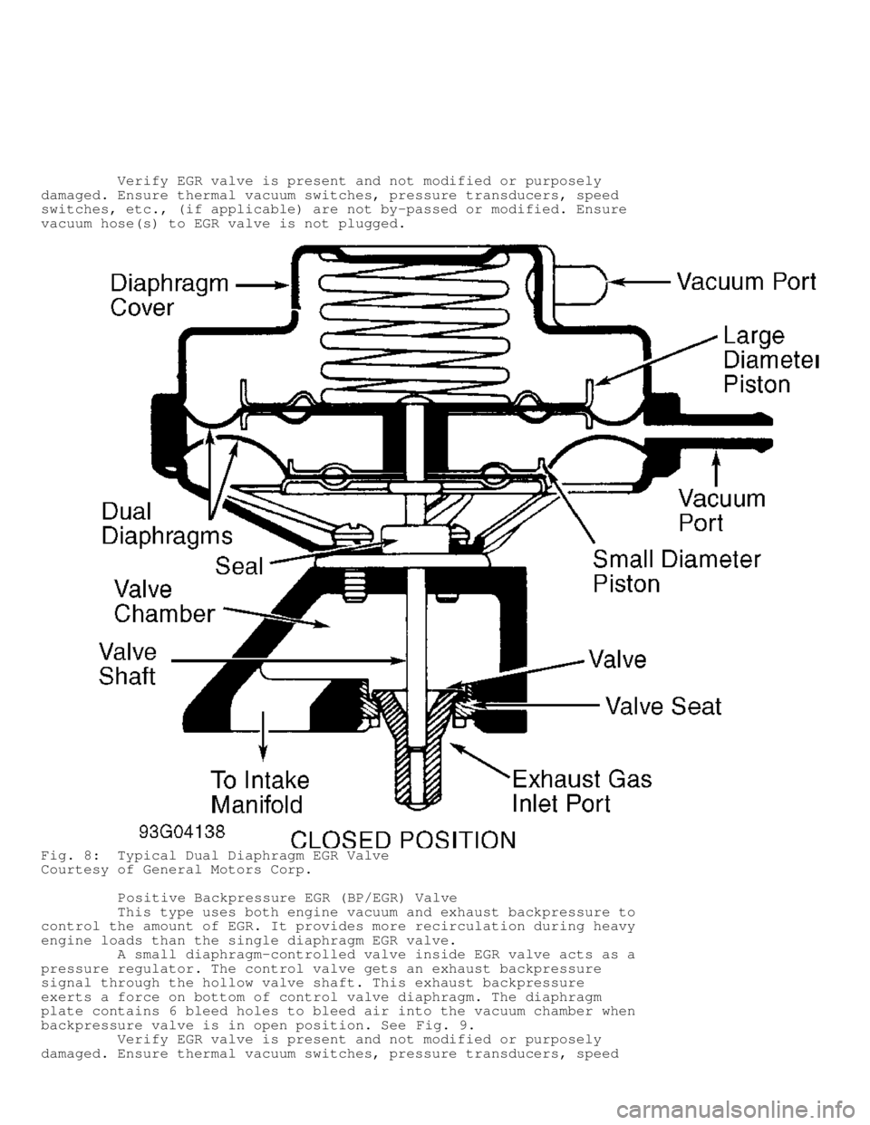 MITSUBISHI MONTERO 1998 Service Manual Verify EGR valve is present and not modified or purposely
damaged. Ensure thermal vacuum switches, pressure transducers, speed
switches, etc., (if applicable) are not by-passed or modified. E MITSUBISHI MONTERO 1998 Service Manual Verify EGR valve is present and not modified or purposely
damaged. Ensure thermal vacuum switches, pressure transducers, speed
switches, etc., (if applicable) are not by-passed or modified. E