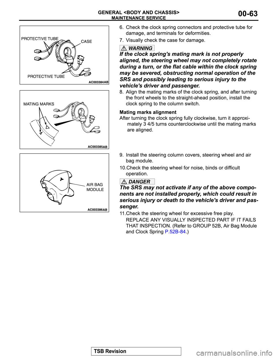 MITSUBISHI MONTERO SPORT 2004 Service Repair Manual WA R N I N G
DANGER MITSUBISHI MONTERO SPORT 2004 Service Repair Manual WA R N I N G
DANGER