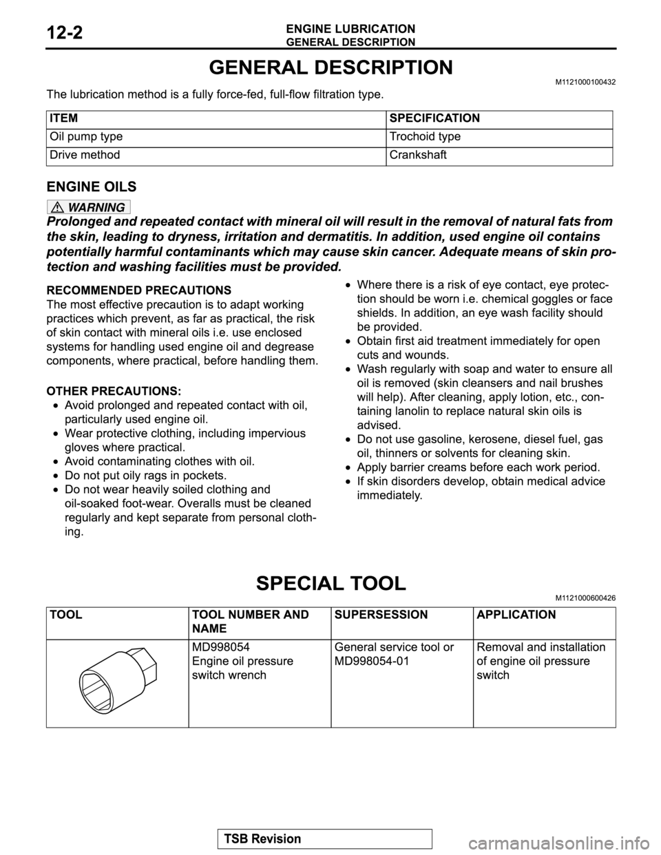 MITSUBISHI MONTERO SPORT 2004  Service Repair Manual WARNING 