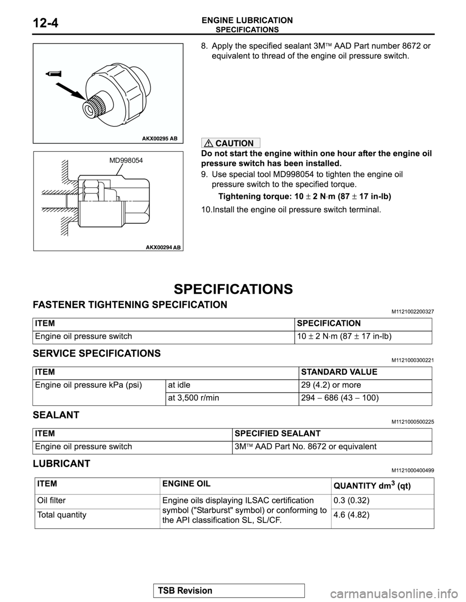 MITSUBISHI MONTERO SPORT 2004  Service Repair Manual MD998054 