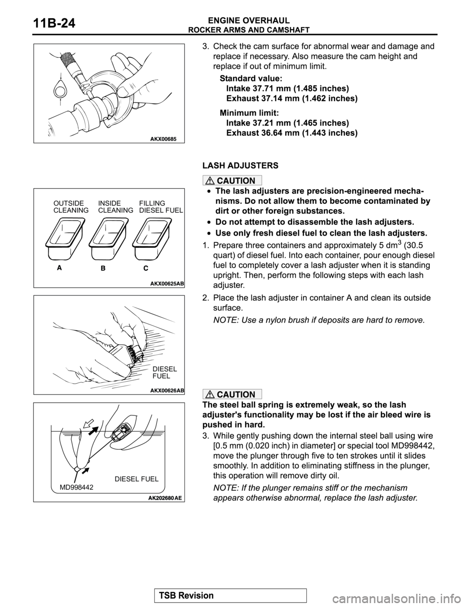 MITSUBISHI MONTERO SPORT 2004 Service Repair Manual OUTSIDE
CLEANINGINSIDE
CLEANINGFILLING
DIESEL FUEL
DIESEL
FUEL
DIESEL FUEL
MD998442 MITSUBISHI MONTERO SPORT 2004 Service Repair Manual OUTSIDE
CLEANINGINSIDE
CLEANINGFILLING
DIESEL FUEL
DIESEL
FUEL
DIESEL FUEL
MD998442