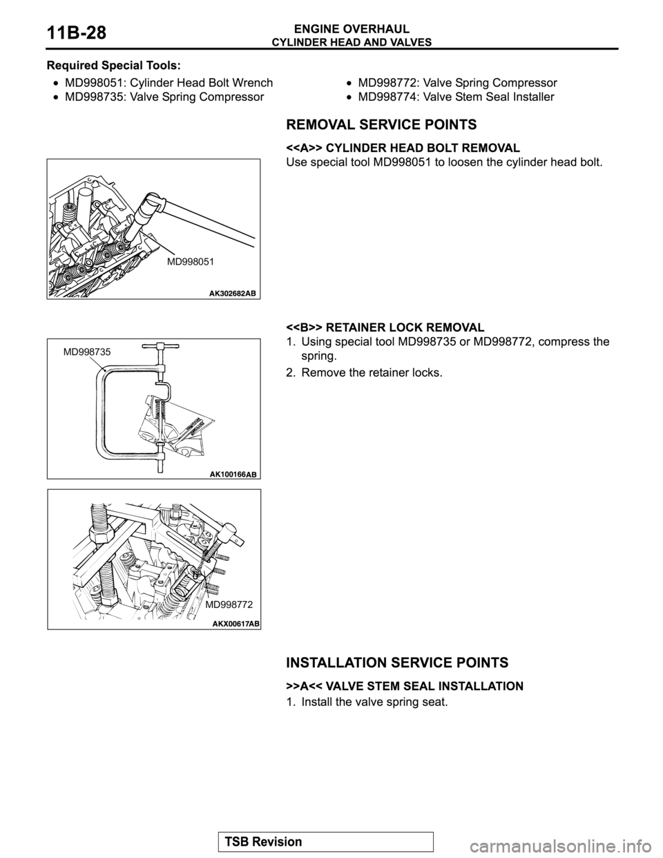 MITSUBISHI MONTERO SPORT 2004 Service Repair Manual MD998051
MD998735
MD998772 MITSUBISHI MONTERO SPORT 2004 Service Repair Manual MD998051
MD998735
MD998772