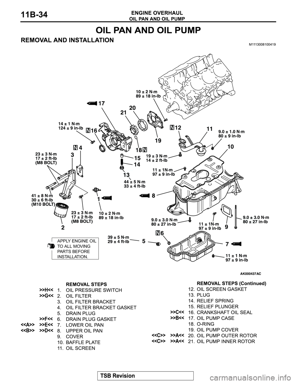 MITSUBISHI MONTERO SPORT 2004 Service Repair Manual APPLY ENGINE OIL
TO ALL MOVING
PARTS BEFORE
INSTALLATION. MITSUBISHI MONTERO SPORT 2004 Service Repair Manual APPLY ENGINE OIL
TO ALL MOVING
PARTS BEFORE
INSTALLATION.