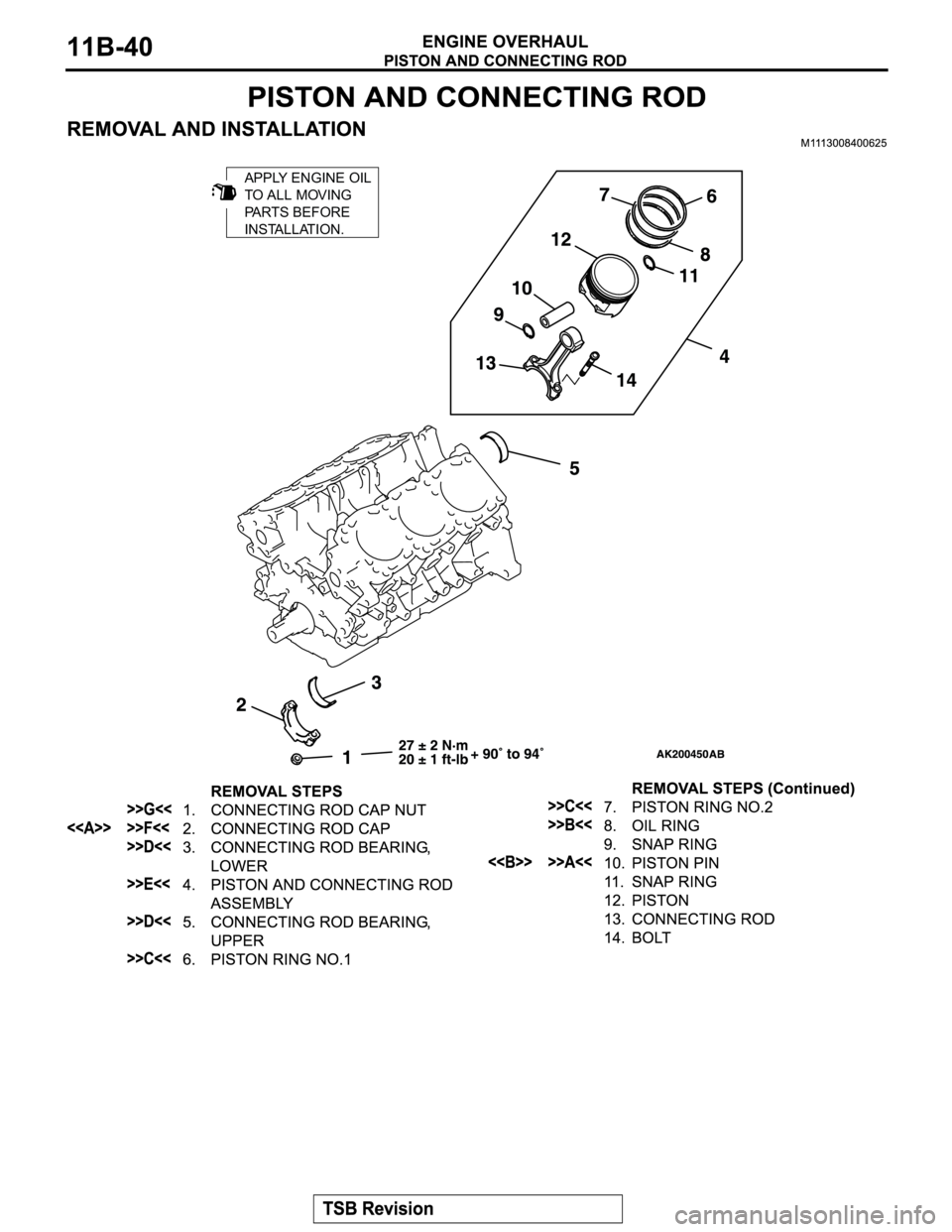 MITSUBISHI MONTERO SPORT 2004 Service Repair Manual APPLY ENGINE OIL
TO ALL MOVING
PARTS BEFORE
INSTALLATION. MITSUBISHI MONTERO SPORT 2004 Service Repair Manual APPLY ENGINE OIL
TO ALL MOVING
PARTS BEFORE
INSTALLATION.