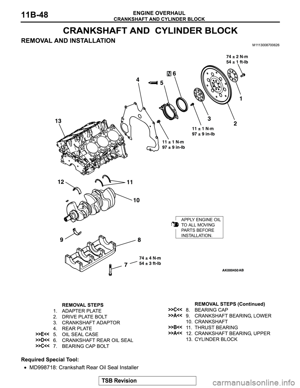 MITSUBISHI MONTERO SPORT 2004 Service Repair Manual APPLY ENGINE OIL
TO ALL MOVING
PARTS BEFORE
INSTALLATION. MITSUBISHI MONTERO SPORT 2004 Service Repair Manual APPLY ENGINE OIL
TO ALL MOVING
PARTS BEFORE
INSTALLATION.
