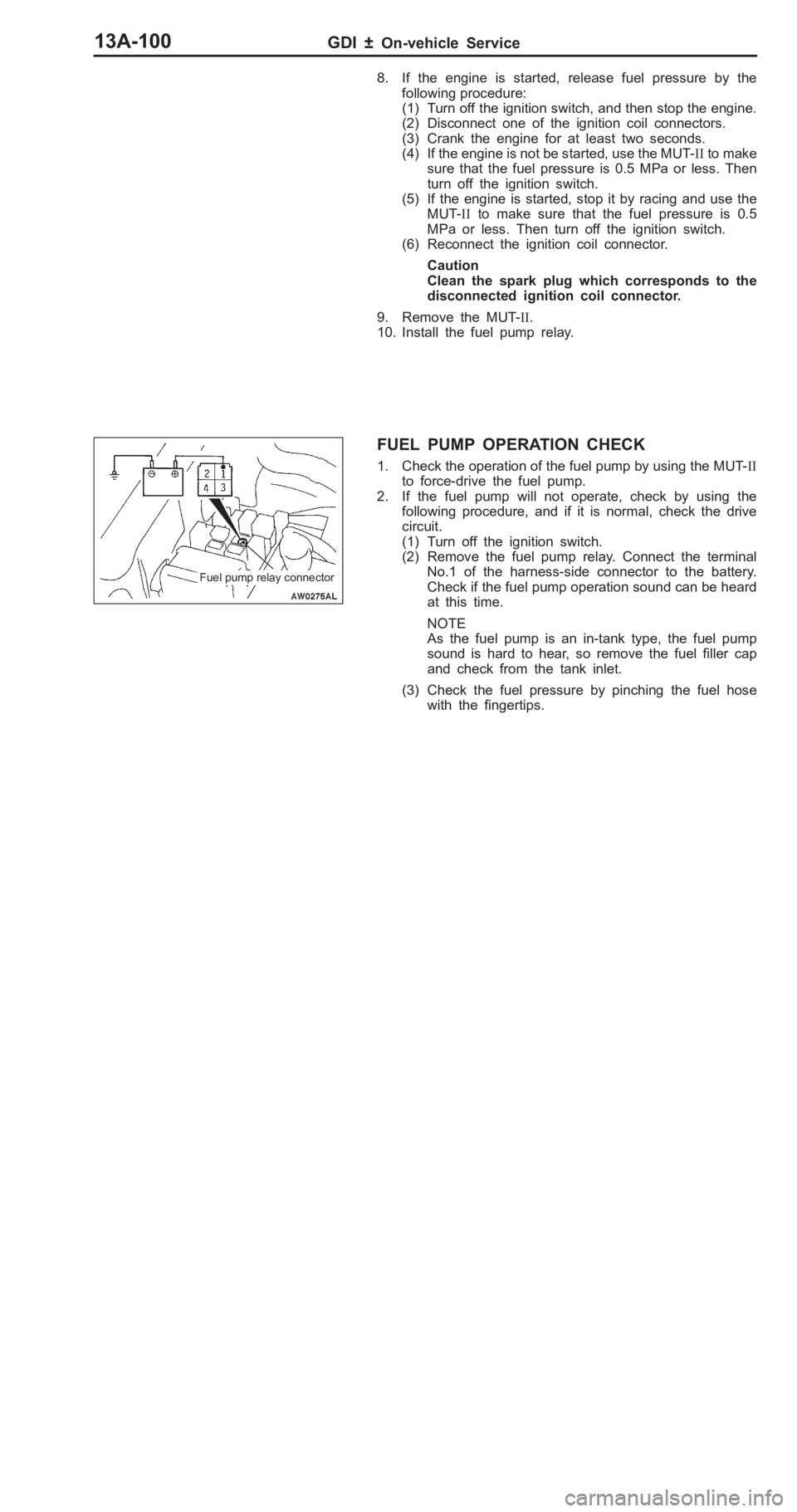 MITSUBISHI PAJERO PININ 2000  Workshop Manual 