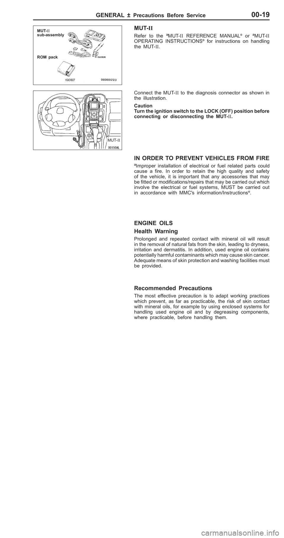MITSUBISHI PAJERO PININ 2000 Owners Manual 