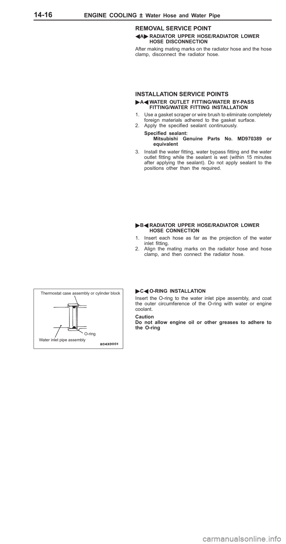 MITSUBISHI PAJERO PININ 2000  Workshop Manual 