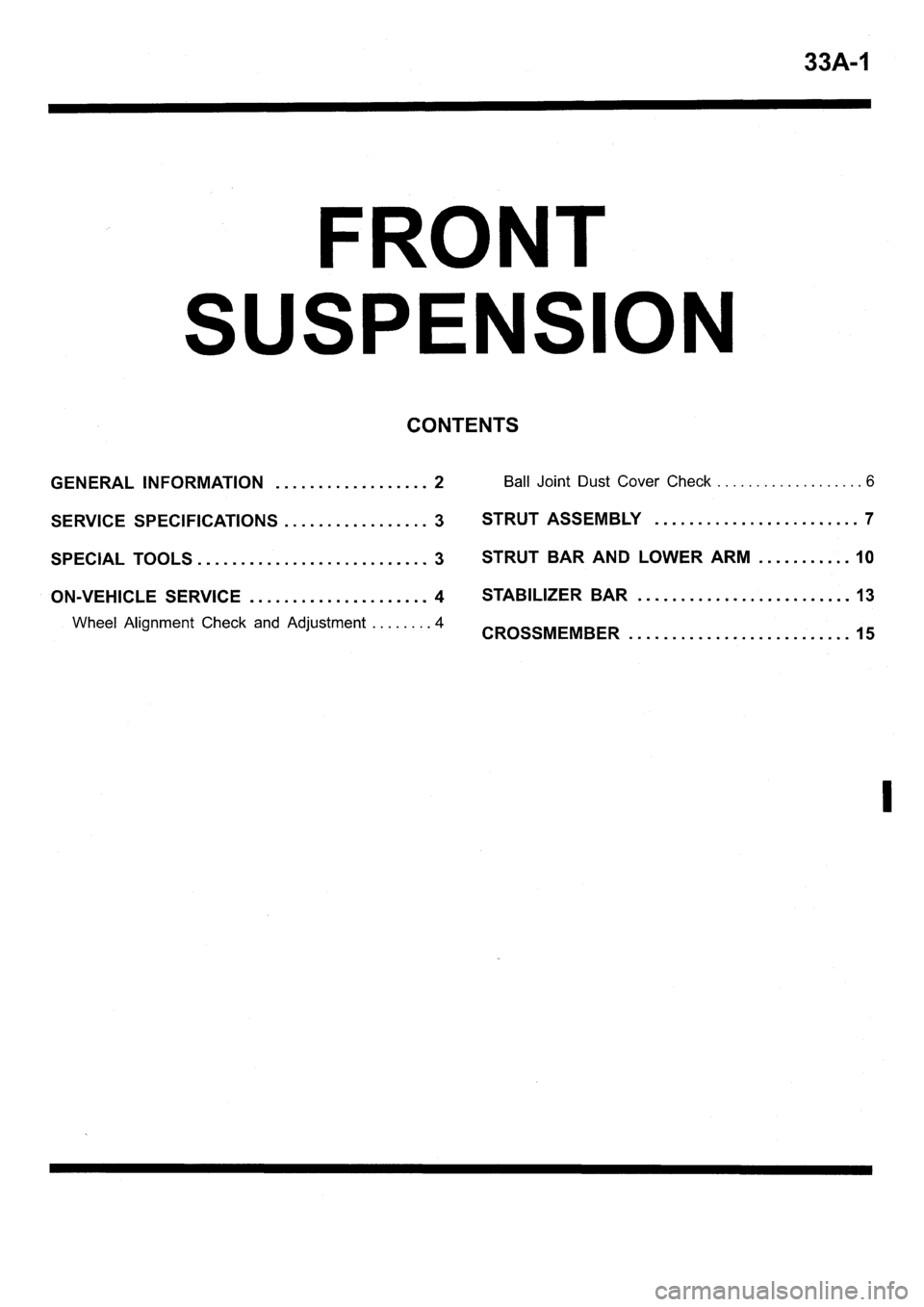 MITSUBISHI PAJERO PININ 2000  Workshop Manual 