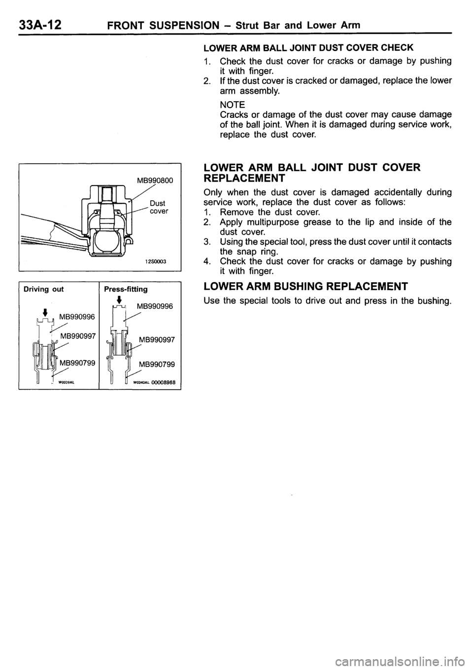 MITSUBISHI PAJERO PININ 2000 Workshop Manual MITSUBISHI PAJERO PININ 2000 Workshop Manual