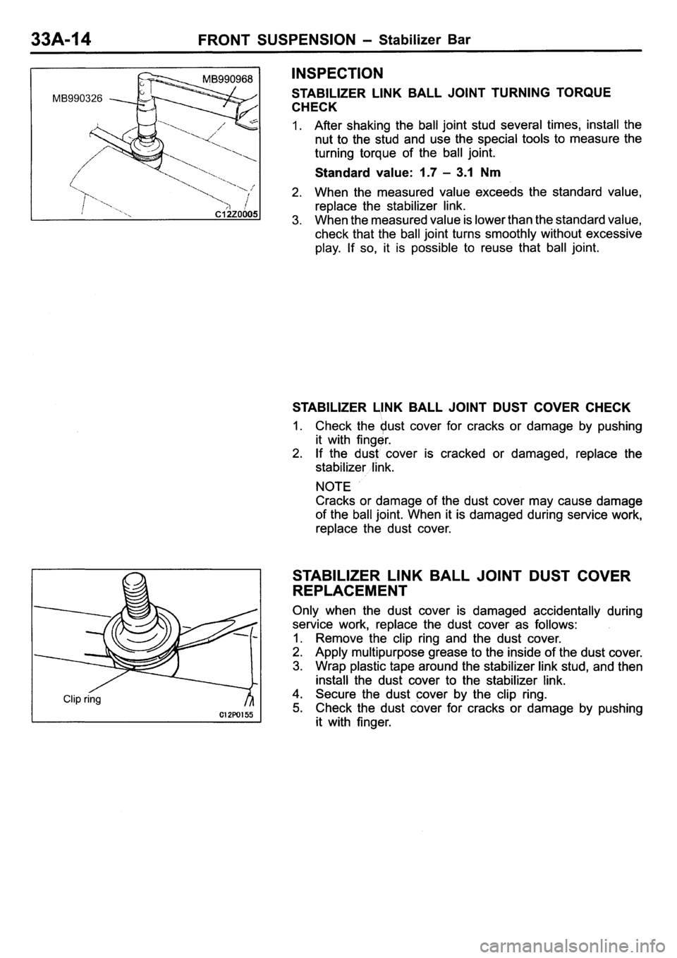 MITSUBISHI PAJERO PININ 2000 Workshop Manual MITSUBISHI PAJERO PININ 2000 Workshop Manual