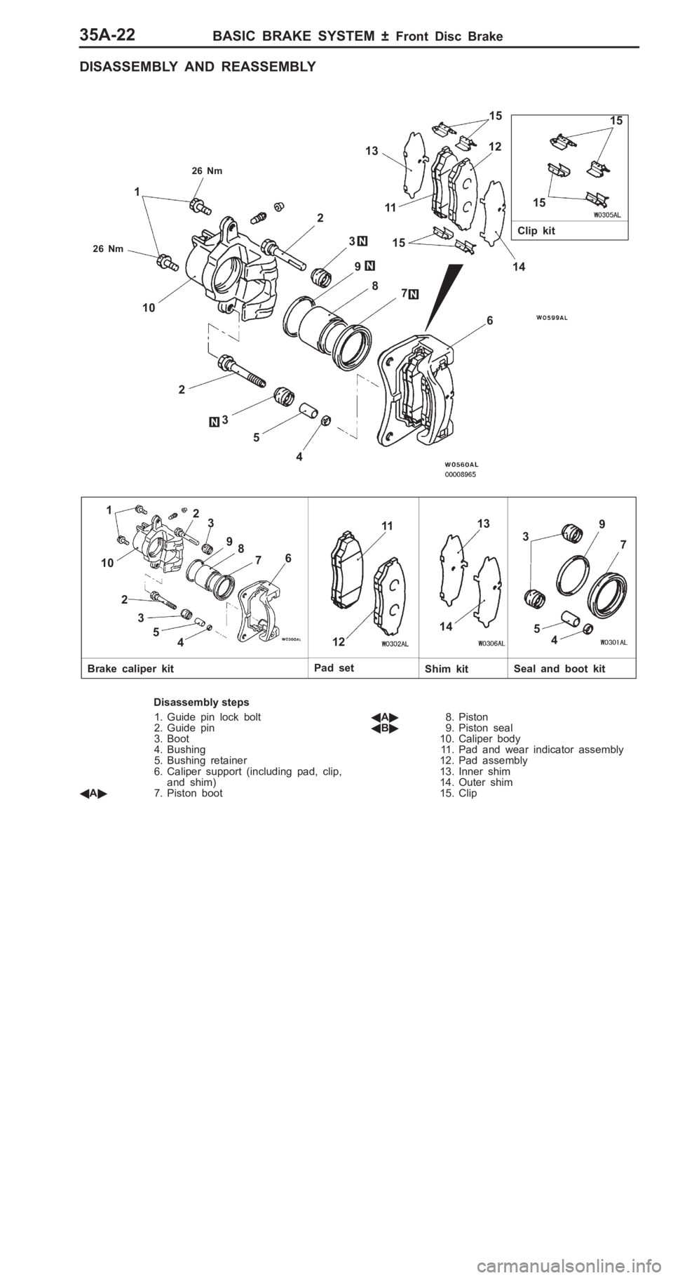 MITSUBISHI PAJERO PININ 2000  Workshop Manual �
�� �� �� � 
����� � � �� ����� �� �1
�2
�4
�.
�. �0 �2
�/
�F
�6 �5
�3 �.
�2
�. �1 �/
�2
�6 �.
�4 �.
�4
�. �4 �.
�4 �1
�5 ��+ �
2 3 2
D is assem bly  s te p s
1 . G uid e  p 