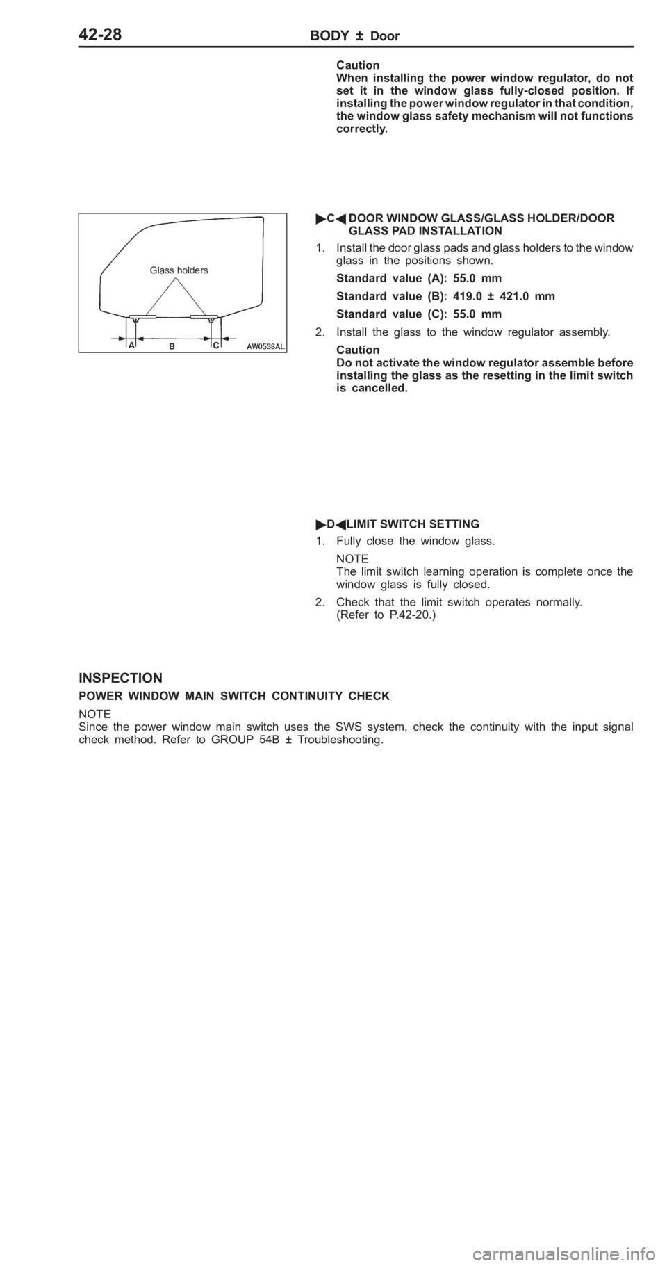 MITSUBISHI PAJERO PININ 2000  Workshop Manual 