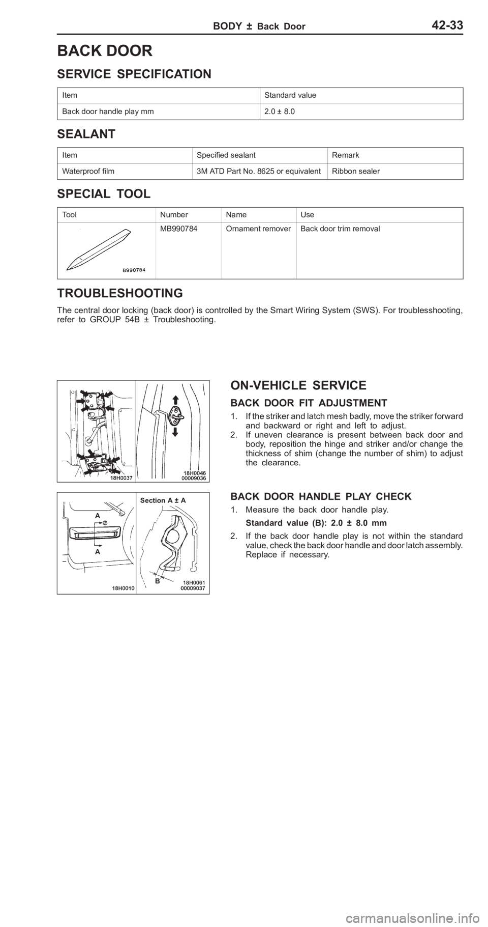 MITSUBISHI PAJERO PININ 2000  Workshop Manual �-
�� �
���� �� � �� � �0
���	�� ����� ��
��� ��
 �� ��� � �5
��+ ��G ��A ��+ �-
�
���� �� ��� � ��� �
� �)
�� ���	 �
��� ��
 �� ��� ��