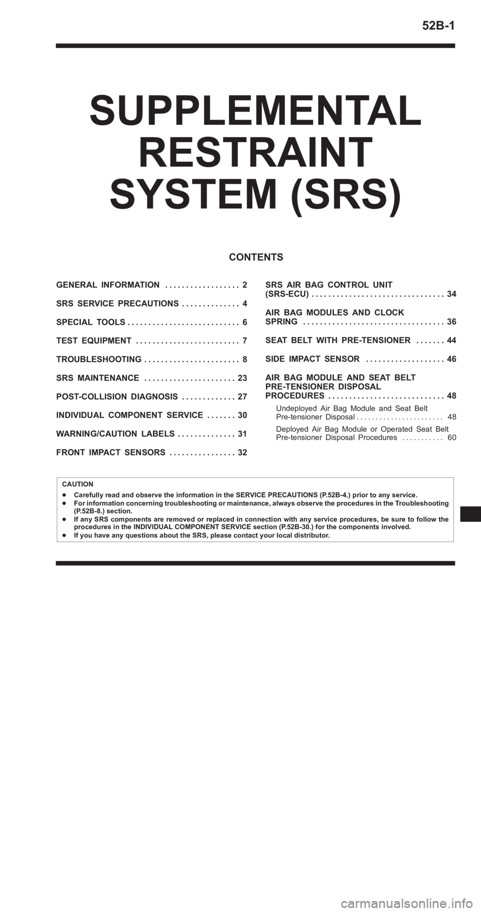 MITSUBISHI PAJERO PININ 2000  Workshop Manual 