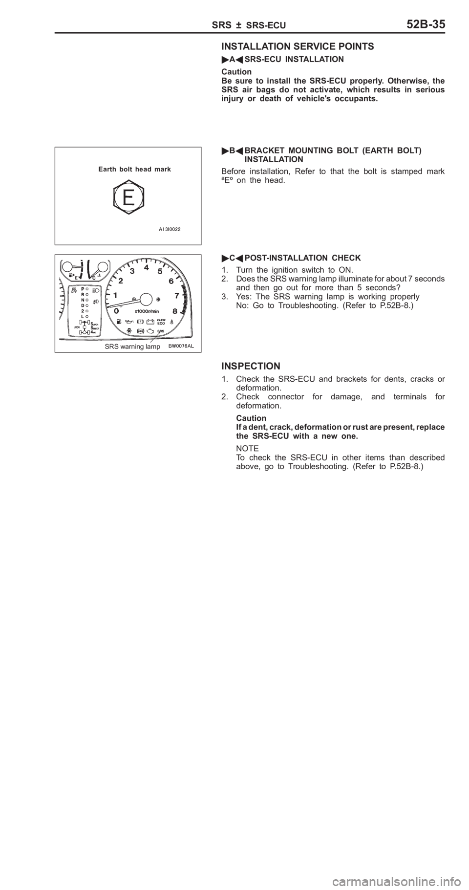 MITSUBISHI PAJERO PININ 2000  Workshop Manual 