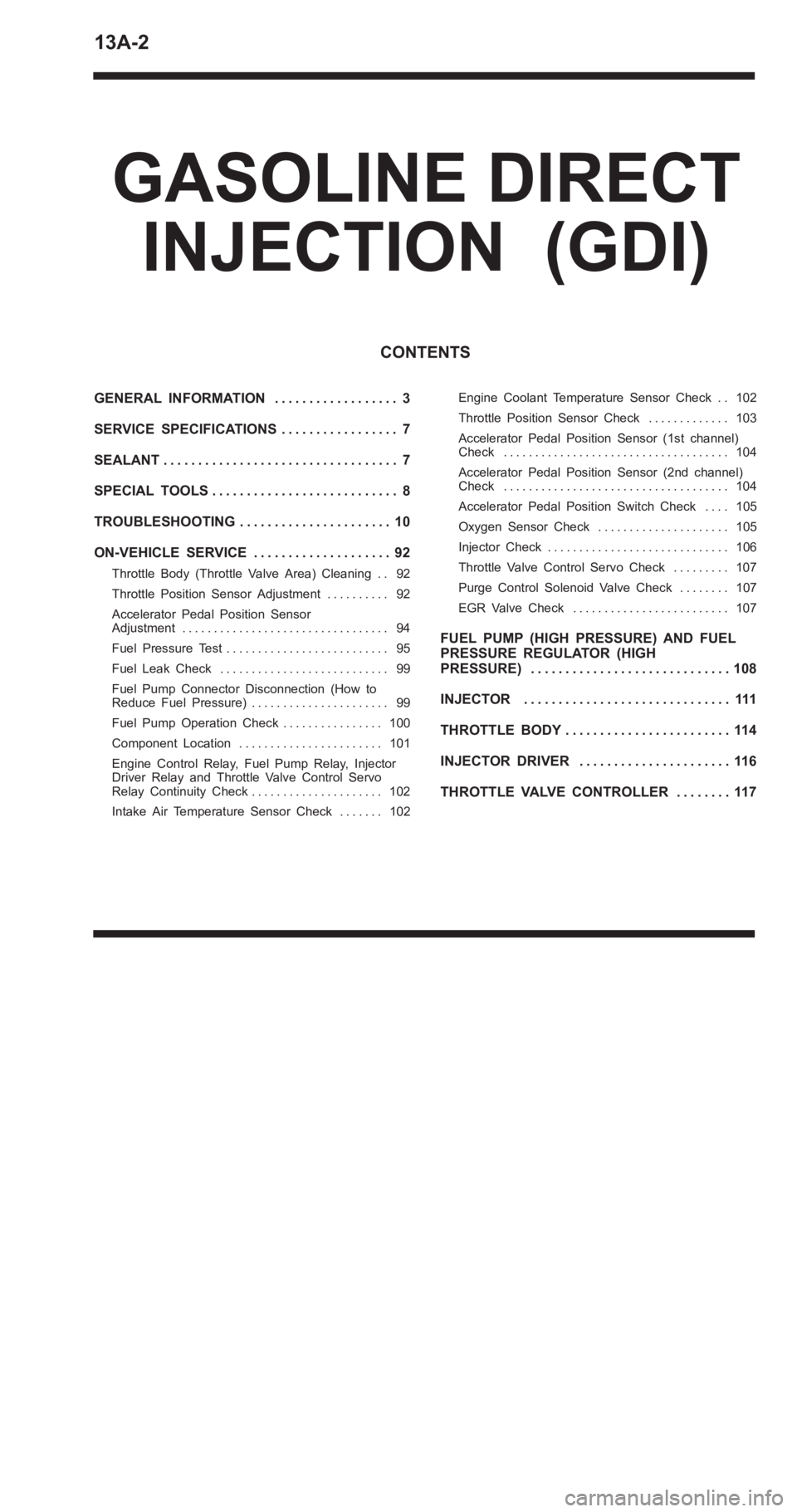 MITSUBISHI PAJERO PININ 2000 Manual PDF 
